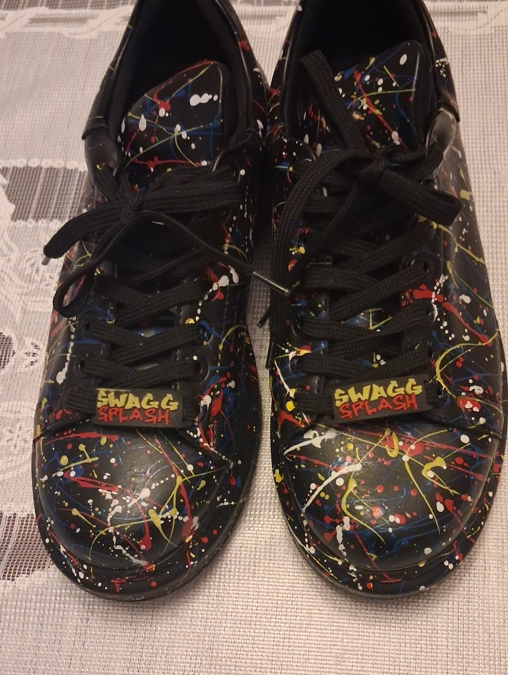 Swagg Splash Black Paint-Splash Sneakers